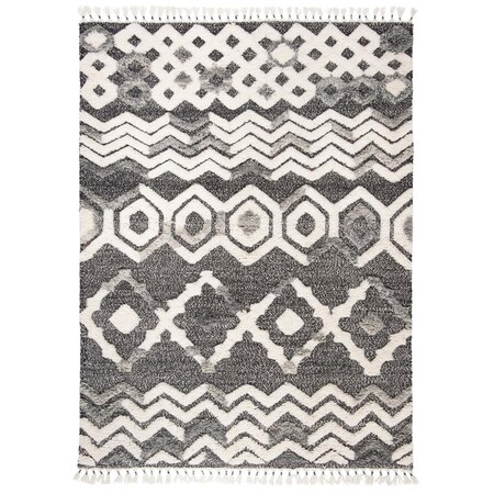 Safavieh 4 x 6 ft. Casablanca Abstract 100 Percent Wool Pile Rectangle Rug Black & Grey CSB548Z-4